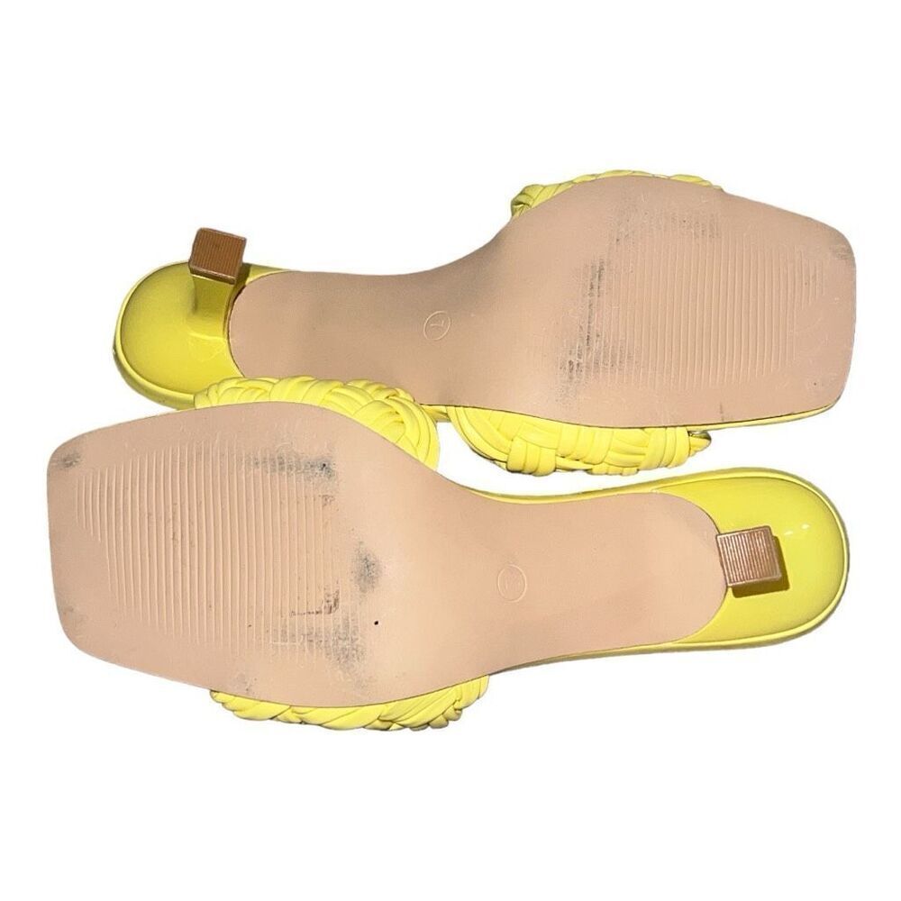 PiePieBuy Womens Square Open Toe Heeled Sandals Braided Slip-on Mules Backless S - Picture 5 of 7